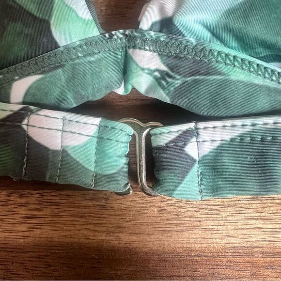 Midori Green & White Eden Tropical Print Bikini Top - Picture 6 of 8